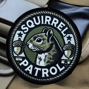 Squirrel Patrol Embroidered Patch